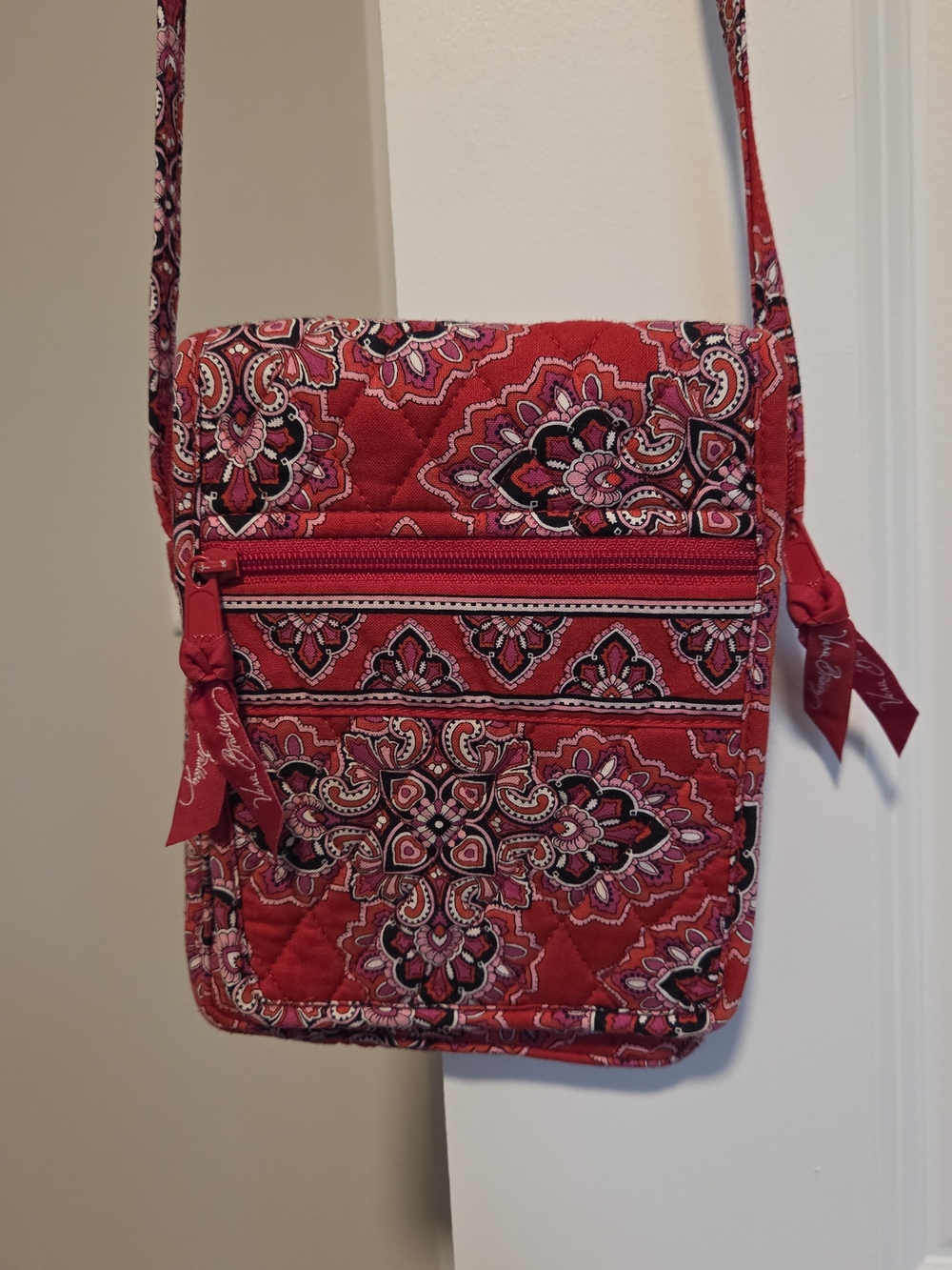 Vera Bradley Frankly Scarlet Red Quilted Mini Crossbody Bag